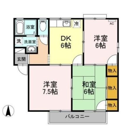 フレンドリーハイツ日野の物件間取画像